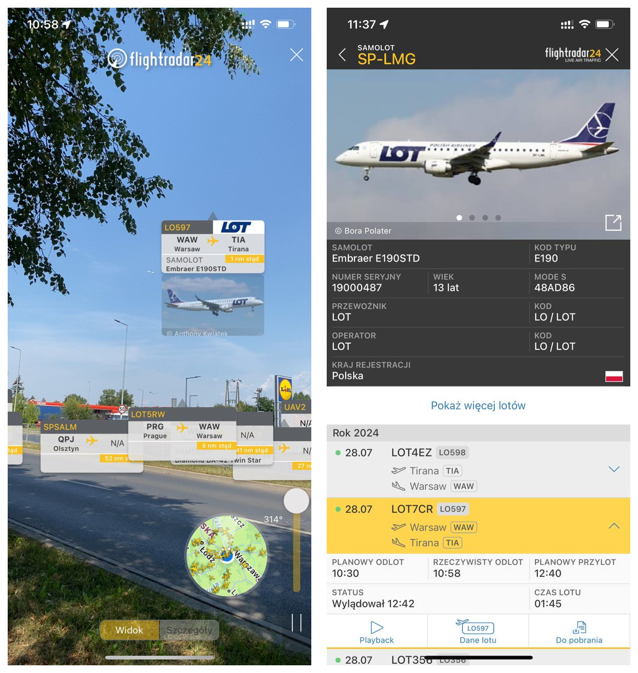 flightradar24 po polsku