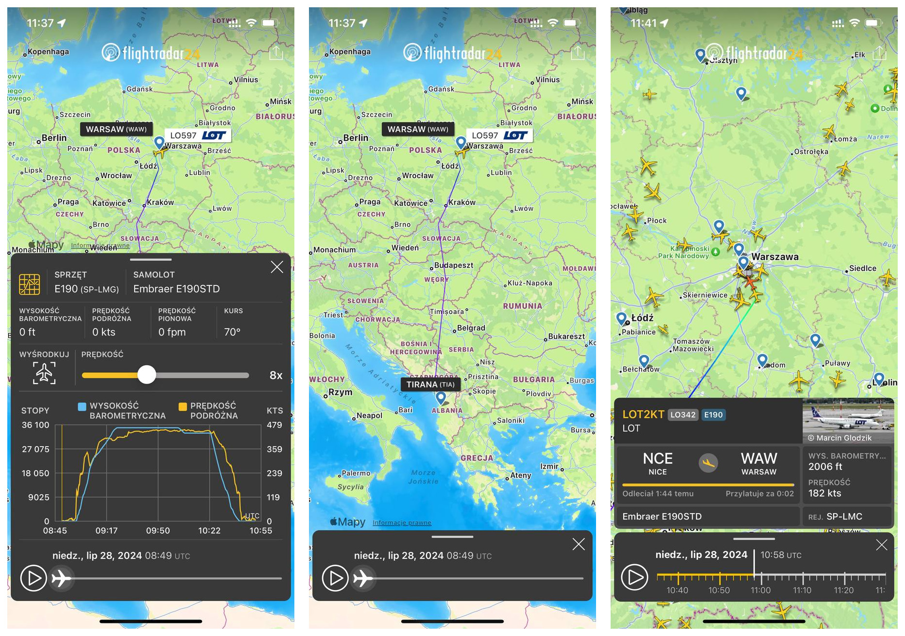 radar lotów aplikacja